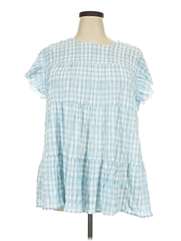 BLOOMCHIC Short Sleeve Blouse (view 1)