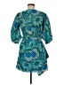Rhode 100% Cotton Paisley Teal Cocktail Dress Size 6 - photo 2