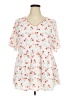 BLOOMCHIC Print White Ivory Short Sleeve T-Shirt Size 18 - photo 1