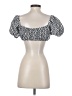 Cotton Candy LA 100% Polyester Silver Short Sleeve Blouse Size S - photo 2