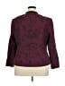 Perceptions 100% Polyester Paisley Burgundy Jacket Size 18 - photo 2