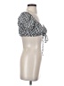 Cotton Candy LA 100% Polyester Silver Short Sleeve Blouse Size S - photo 4