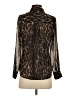 Guess 100% Polyester Animal Print Brown Long Sleeve Blouse Size S - photo 2