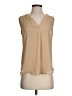 Ann Taylor 100% Polyester Tan Sleeveless Blouse Size XXS - photo 1