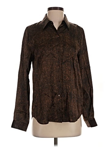L'Agence Long Sleeve Silk Top (view 1)