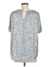 Torrid Metallic Silver Short Sleeve Blouse Size Med Plus (00) - photo 2