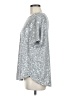 Torrid Metallic Silver Short Sleeve Blouse Size Med Plus (00) - photo 5