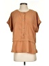 Heyson 100% Polyester Brown Short Sleeve Blouse Size S - photo 1