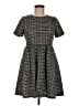 Aqua Tweed Gray Casual Dress Size M - photo 1