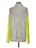 Pol Color Block Silver Long Sleeve Blouse Size S - photo 2