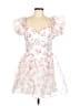 Shein 100% Polyester Floral Pink Cocktail Dress Size 12 - photo 1