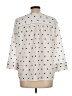Fever Polka Dots Ivory 3/4 Sleeve Blouse Size L - photo 2