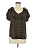 Pleione 100% Polyester Black Short Sleeve Blouse Size M - photo 1