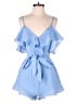 Blue Blush 100% Polyester Solid Blue Romper Size S - photo 1