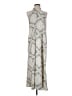 Bishop + Young 100% Polyester Graphic Silver Casual Dress Size S - photo 1