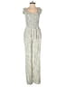 Jessica Simpson 100% Rayon Paisley Silver Jumpsuit Size XS - photo 1