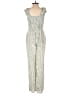 Jessica Simpson 100% Rayon Paisley Silver Jumpsuit Size XS - photo 2