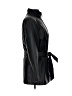 Worthington 100% Polyester Black Trenchcoat Size L (petite) - photo 4