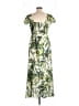 Taylor 100% Polyester Tropical Green Casual Dress Size 8 - photo 2
