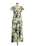 Taylor 100% Polyester Tropical Green Casual Dress Size 8 - photo 1