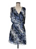 Parker 100% Polyester Print Blue Cocktail Dress Size M - photo 1