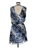 Parker 100% Polyester Print Blue Cocktail Dress Size M - photo 2