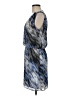 Parker 100% Polyester Print Blue Cocktail Dress Size M - photo 5