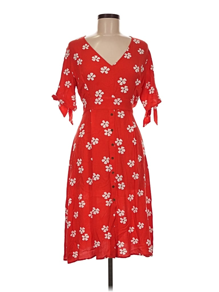 Pre-owned Aqua Casual Dress In Red