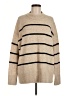 Aerie Stripes Tan Turtleneck Sweater Size M - photo 1