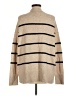 Aerie Stripes Tan Turtleneck Sweater Size M - photo 2