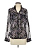 Express Floral Silver Long Sleeve Blouse Size S - photo 1