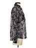 Express Floral Silver Long Sleeve Blouse Size S - photo 4