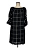 MSK 100% Rayon Plaid Black Casual Dress Size M - photo 1