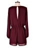 One Clothing 100% Polyester Solid Burgundy Romper Size M - photo 2