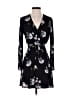 Lush 100% Polyester Floral Black Casual Dress Size XS - photo 1
