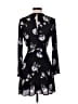 Lush 100% Polyester Floral Black Casual Dress Size XS - photo 2