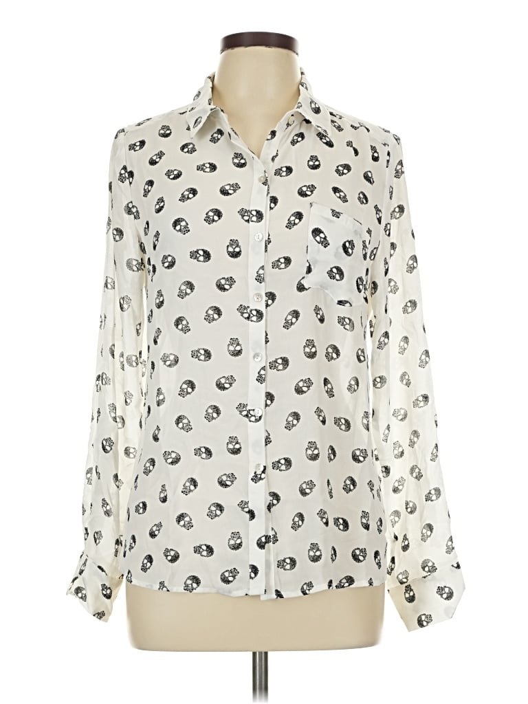 Pre-owned Freebird Long Sleeve Blouse In Ivory