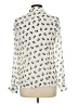 Freebird 100% Polyester Animal Print Ivory Long Sleeve Blouse Size L - photo 2