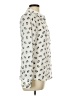 Freebird 100% Polyester Animal Print Ivory Long Sleeve Blouse Size L - photo 4