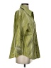 Chico's Stripes Green 3/4 Sleeve Button-Down Shirt Size S - photo 4