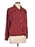 Unbranded Polka Dots Burgundy Long Sleeve Blouse Size L (estimated) - photo 1