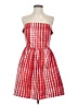 Vineyard Vines Checkered-gingham Red Casual Dress Size 6 - photo 1