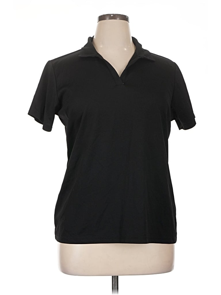 Pre-owned Sport-tek Short Sleeve Blouse In Black