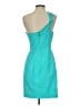 BCBGMAXAZRIA 100% Polyester Solid Teal Cocktail Dress Size 2 - photo 2