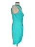 BCBGMAXAZRIA 100% Polyester Solid Teal Cocktail Dress Size 2 - photo 4