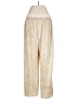 Elevenses 100% Polyester Metallic Gold Casual Pants Size S - photo 2