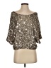 Vince. 100% Viscose Silver 3/4 Sleeve Blouse Size XS - photo 1