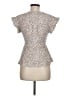 Monteau Ivory Short Sleeve Blouse Size M - photo 2
