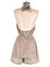 Shein 100% Polyester Animal Print Tan Romper Size S - photo 2