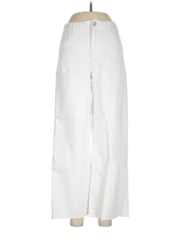 Pre-owned Kensie Cargo Pants In White